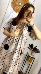 Daster Renda Sultan Motif Boba Polkadot - daster renda sultan viral terbaru kekinian bisa cod bayar ditempat