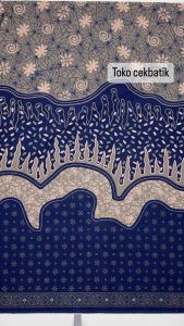 Kualitas Ekspor Motif Seling Batik Bunga Padi Teruntum (Biru Navi)