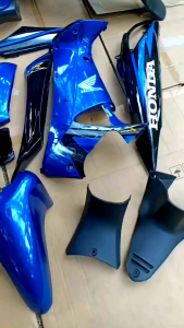 Cover Body Fullset Halus Kasar Honda Supra X 125 Lama 2005 s/d 2008 Warna Biru Hitam