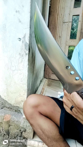 Pisau daging buah alat serbaguna didapur PB 18cm lubang 3