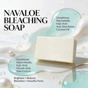 Navaloe Bleaching Soap Bar Intense Whitening Smoothing Moisturizing 130g
