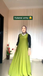 Gamis Tanpa Lengan LD120 PJ135cm Super Jumbo Dalaman INNER KUTUNG GAMIS YUKENSI JERSEY POLOS