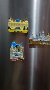 Fridge Magnet Kulkas Souvenir Berlin Germany Jerman Silver