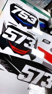 Produk Decal Stiker Motor Honda Crf 450 putih glossy custom desain racing