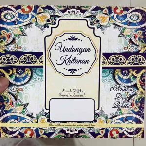 Kartu Undangan Khitanan 1 pak isi 40 pc (17 x 9 cm)