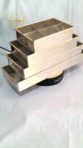 CETAKAN ALUMUNIUM BROWNIES SEKAT UK 15x10x4 CM # 20x10x4 CM # 25x10x4 CM # 30x10x4 CM / LOYANG KUE BROWNIS SEKAT ALUMUNIUM
