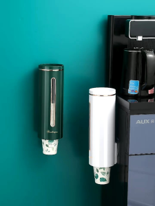 Mini Dispenser Tempat Gelas Plastik Dapur Wall Cup Holder Rack Organizer Layer-Dispenser Cup Tempel Dinding Rumah Multifungsi-Storage Cups Dudukan Gelas Minum Minimalis-Botol Wadah Holder Cup Anti Pecah-Rak Gantung Dinding Kulkas Anti Slip