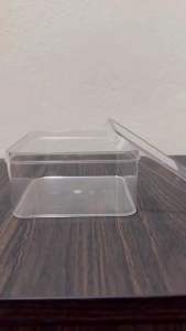 กระปุกพลาสติกใส PS ทรงสี่เหลี่ยม กล่องใส่คุ้กกี้ กล่องใส่เบเกอรี่หรือขนมต่างๆ