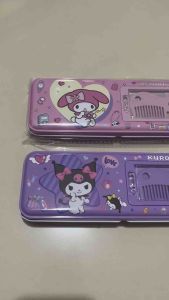 Kotak Pensil Sanrio Kuromi Kaca Plus Sisir XY 5266