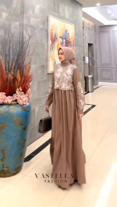 DRESS GAMIS MODE RUMAISHA TERBARU BY VASTELLA 100% ASLI REAL ADA MODE SISILIA
