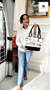 Tote Bag Kanvas Wanita Printing Thailand sounvenir Oleh Oleh Thailand