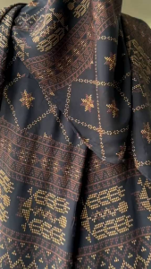 (FREE HIJAB) gamis set hijab terbaru 2024 viral hitam rayon premium etnic cantik