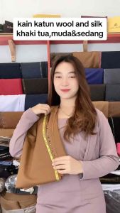 10 METER KHUSUS ORDERAN Kain pemda khaki premium wool bahan baju seragam setelan dinas pemda PNS PDH ASN katun kain dasar/10 M