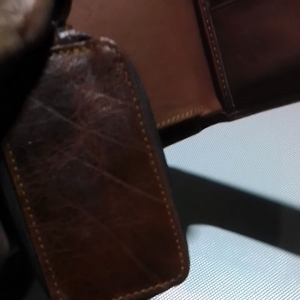 Dompet kulit sapi Gricous dan gantungan kulit sapi STNK