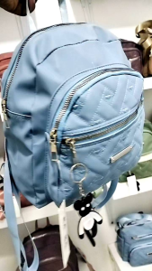 Ransel wanita tas gendong anak sekolah bahan nylon halus tebal kuat waterproof Anti air