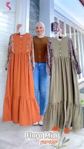 **Dress Midi Flora Mix Rayon Guardian: Pilihan Modis untuk Pesta & Acara Kekinian**