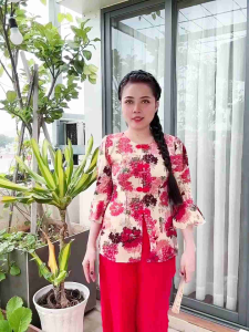 SET Bộ Bà Ba Lụa Mango Tay Xoè 45kg-77kg / Quần Có Túi Lưng Thun
