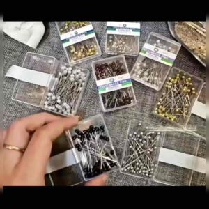 JARUM PENTUL STAINLESS SILVER GOLD PREMIUM 4CM / JARUM PENTUL HIJAB PERAK EMAS MIKA ANTI KARAT / DRESSMAKER PINS / STRAIGHT PIN STAINLESS / PMB3818