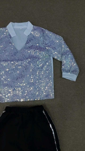 READY STOCK Kids Children Hip Hop Street Dance Jazz Glittering Sequin Costume Pre-school Kindergarten Concert Dance Wear