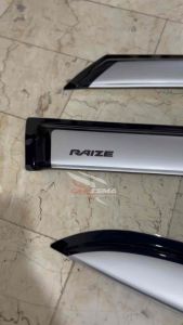 TOYOTA RAIZE 2022-2025 ORIGINAL RAIN VISOR BLACK SILVER TWO TONE (RAIZE ACCESSOIRES)