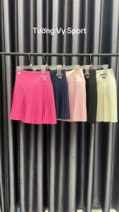 Váy thể thao nữ chơi Golf Pickleball váy xếp ly vải si bên trong có quần thun co giãn và có túi lên phom xinh