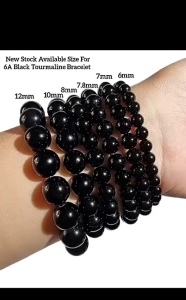 SG Local Eunegems Real Heavy Natural Black Tourmaline Bracelet