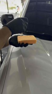 The Rag Company Pearl Applicator Sponge 3in x 5in Orange sold per piece