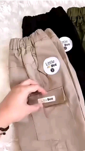 Celana Anak Cargo Pendek Littlebee Grey Size 1-5Th