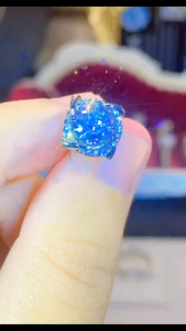 J05 {มีใบเซอร์ GRA รับรอง} ต่างหูเม็ดเดี่ยวเพชรโมอีส 1 กะรัต เรียบหรู ของขวัญวันเกิดครบรอบ