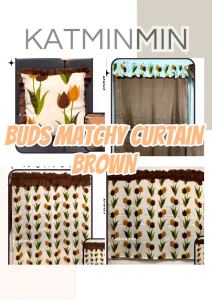 Matchy 1 contiza brown combination Geena fabric km curtain tapal half msp single printed window curtain