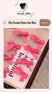 A08 【Klip Rambut Reben Bow Mini】Ribbon Bow Hair Clip | 丝带蝴蝶结发夹 蝴蝶结刘海夹 碎发鸭嘴夹 韩系甜美发饰 Bowknot HairPin Mini Cute Sweet Pin