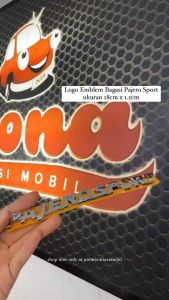 Logo Emblem Bagasi Pajero Sport Chrome