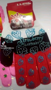 Sarung Tangan Motor Rajut Wanita Tebal Bagus Motif Campur