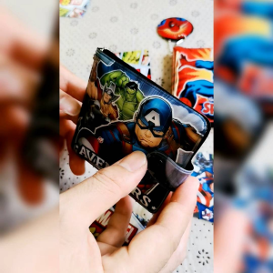 กระเป๋าสตางค์ แบบ2พับ ลายการ์ตูน ลิขสิทธิ์แท้ สำหรับเด็กผู้ชาย วาววา ช็อป พร้อมส่ง