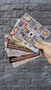 Postcard Design Malaysia Traditional Food Cultural Miniature Concept (BUY 10 FREE 1)