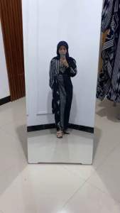 ready stock-set couple marline black kipas-set couple kondangan-set couple lebaran-ELZIO TENUN