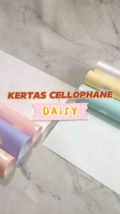 SFS - [1 PACK ISI 20 LEMBAR] KERTAS BUNGA CELLOPHANE MODEL DAISY KECIL GERBERA KOREAN STYLE WRAPPING PAPER WRAP BUKET BUNGA KOREAN STYLE WATERPROOF TAHAN AIR MOTIF BUNGA DAISY