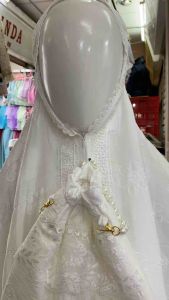 Terbaru Mukena Katun Linen Poli Renda Tile Rampel Tas Mutiara