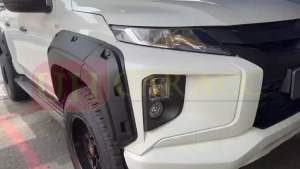 (TRITON 2025 DESIGN) Mitsubishi Triton 2019-2024 Side Wheel Fender Arch Flares Flare With Nuts
