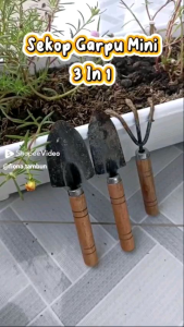 set. sekop garpu cangkul mini 3in1/mini garden tools/alat berkebun mini serbaguna