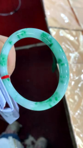 Jade bangle 57.1mm  singapore local seller can view and try缅甸天然翡翠手镯A货