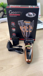 Geemy GM-595 3-in-1 Electric Grooming Set – Professional Hair Clipper Beard Trimmer & Precision Shaver for Complete Grooming