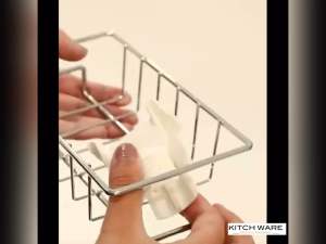 KITCH WARE Sink Water Tap Sponge Storage Rack Drainage Dish Drain Soap Brush Holder Organizer Bathroom Accessories