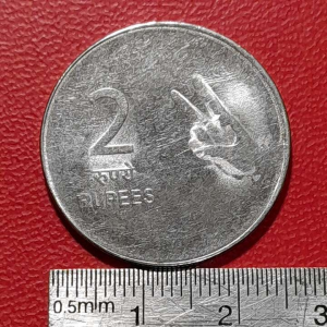 Koin India Koleksi Kuno Jadul 2 Rupees Tahun 2011 BEKAS