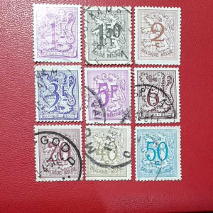 Koleksi Prangko kuno Belgia Klasik 9 pcs Campur USED