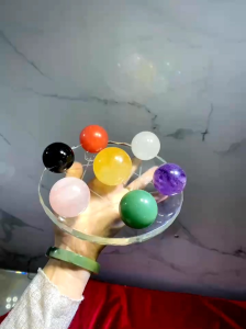 Bộ thất tinh trận thạch anh đĩa 20 cm trong phong thủy