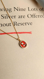 Kalung Liontin Bunga Mawar Stainless Steel Dainty Classic Rose Necklace