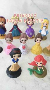 DISNEY PRINCESS HIASAN KUE TART CAKE TOPPER DEKORASI KUE ULANG TAHUN ANAK FIGUR PRINCESS ARIEL ELSA ANNA BELLE SNOWWHITE
