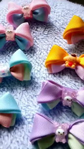Mini Sanrio Bow Hairclip series 1 - Jepit Pita Rambut Anak - Handmade Hairclip - NiguelShop