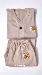 AWAN KIDS - Setelan Baju Bayi Kancing Lengan Panjang & Celana Panjang Usia NB-1 Tahun - SET AW 07
